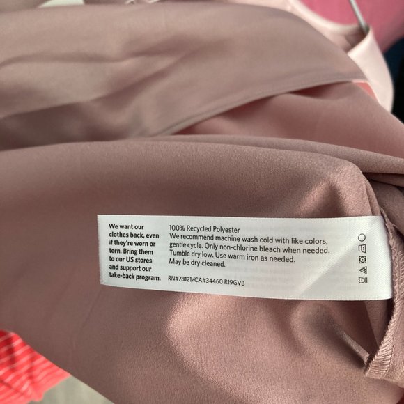 NWT Eileen Fisher Pink Oversized Tshirt Blouse Size M Polyester - Picture 7 of 7